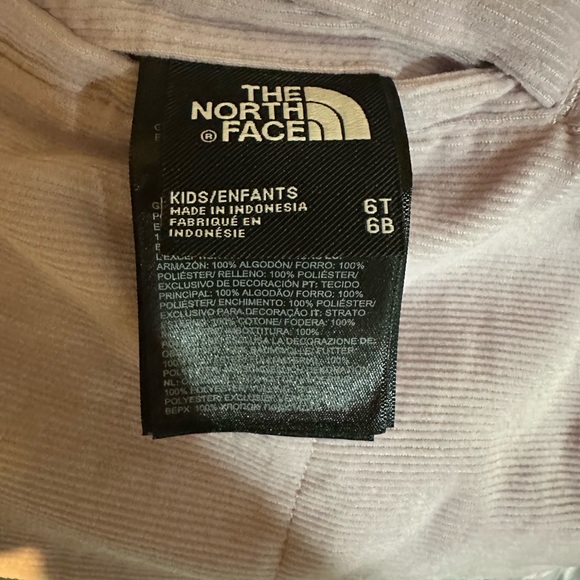 THE NORTH FACE KIDS REVERSIBLE MOSSBUD JACKET: Size 6 / Lavender Fog - Picture 10 of 12